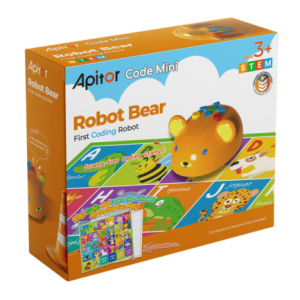 apitor robot bear first coding robot, screen free coding